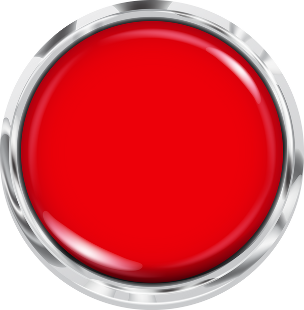 Big red button with a shiny metallic edge